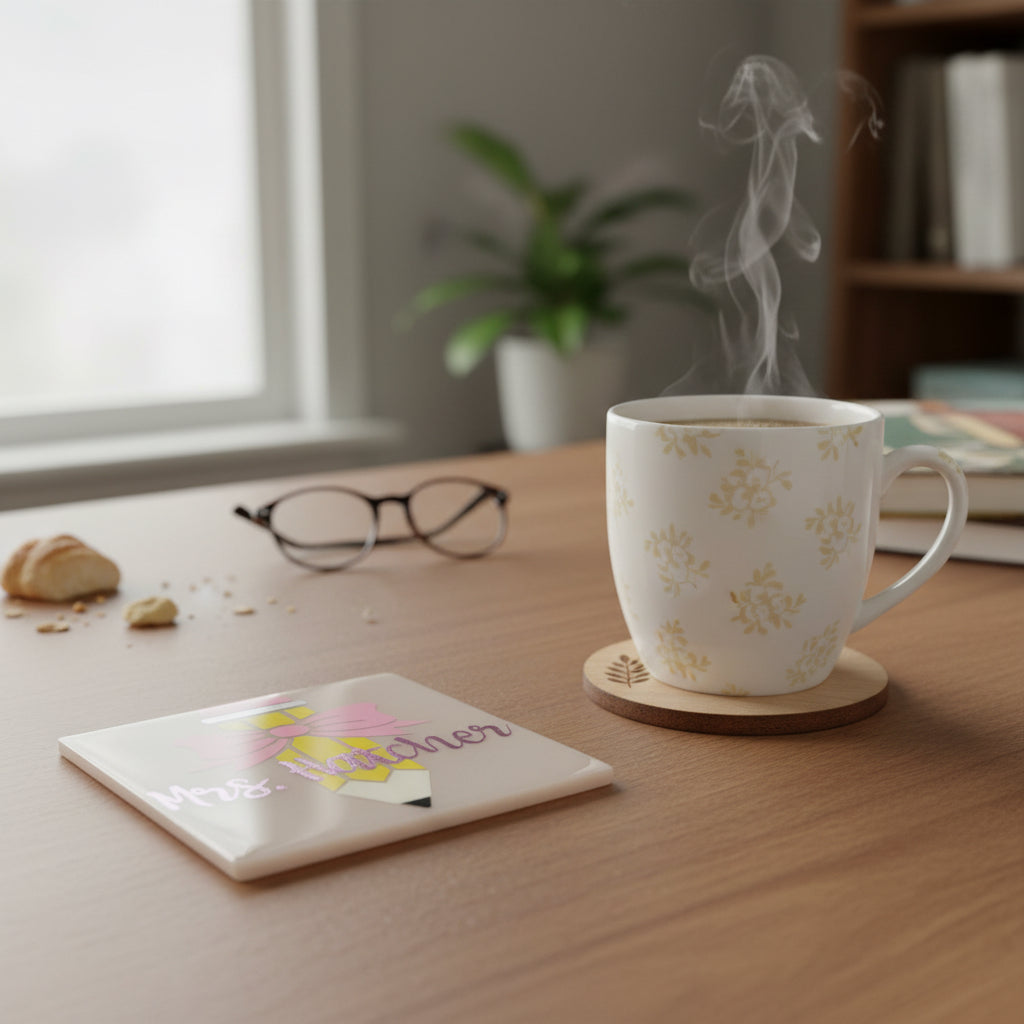 Custom Teacher Coasters – Personalized Teacher Gift