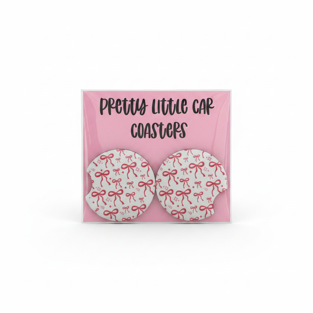 Pretty Little Car Coasters – Set of 2
