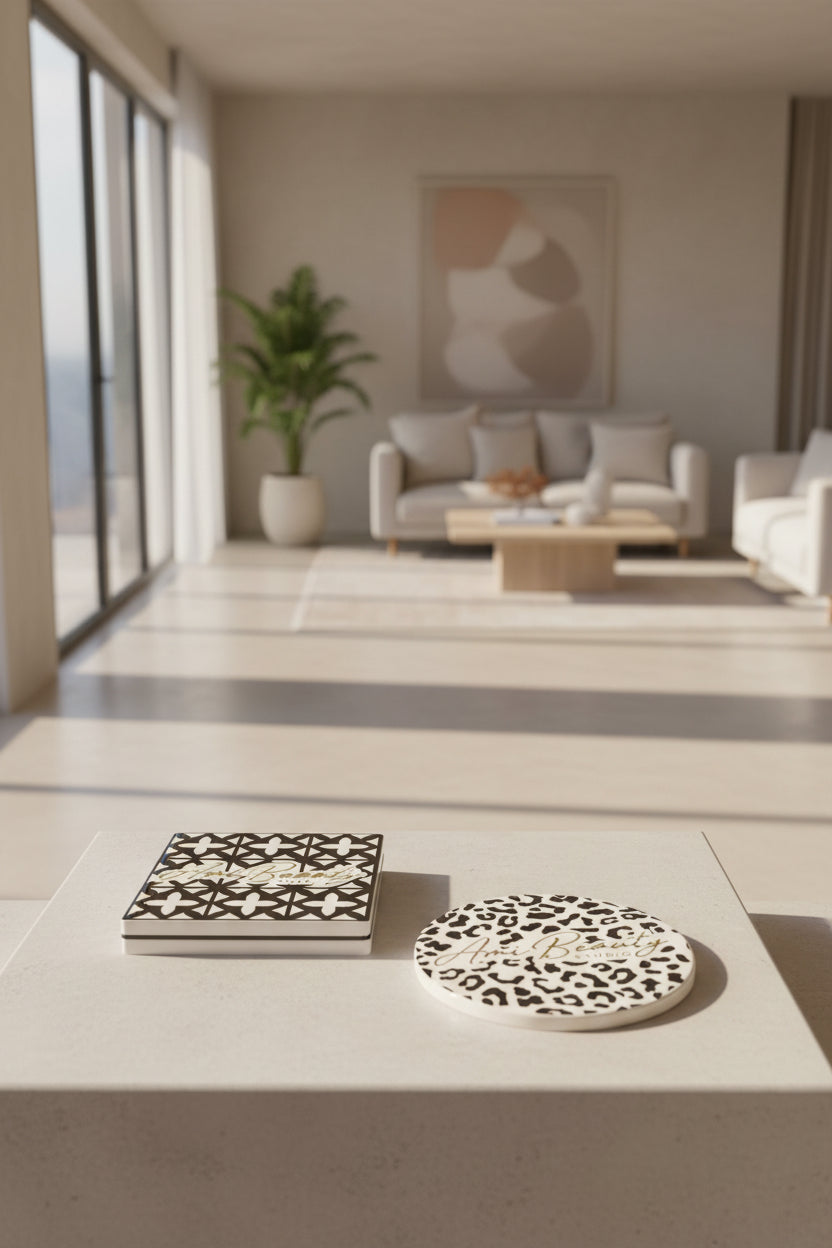 Custom Branded Coaster Set-2pc