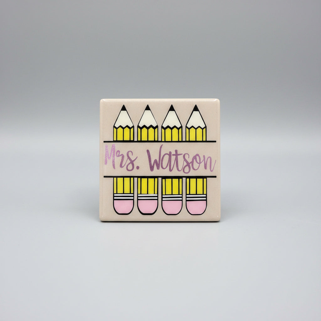 Custom Teacher Coasters – Personalized Teacher Gift