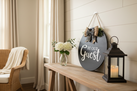 Be Our Guest Sign lifestyle photo