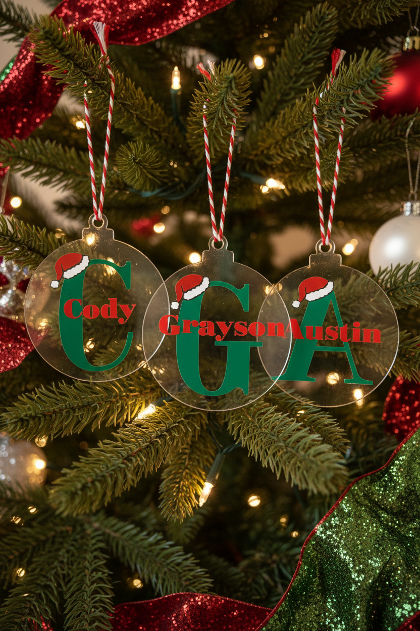Custom Name Ornaments holiday lifestyle photo