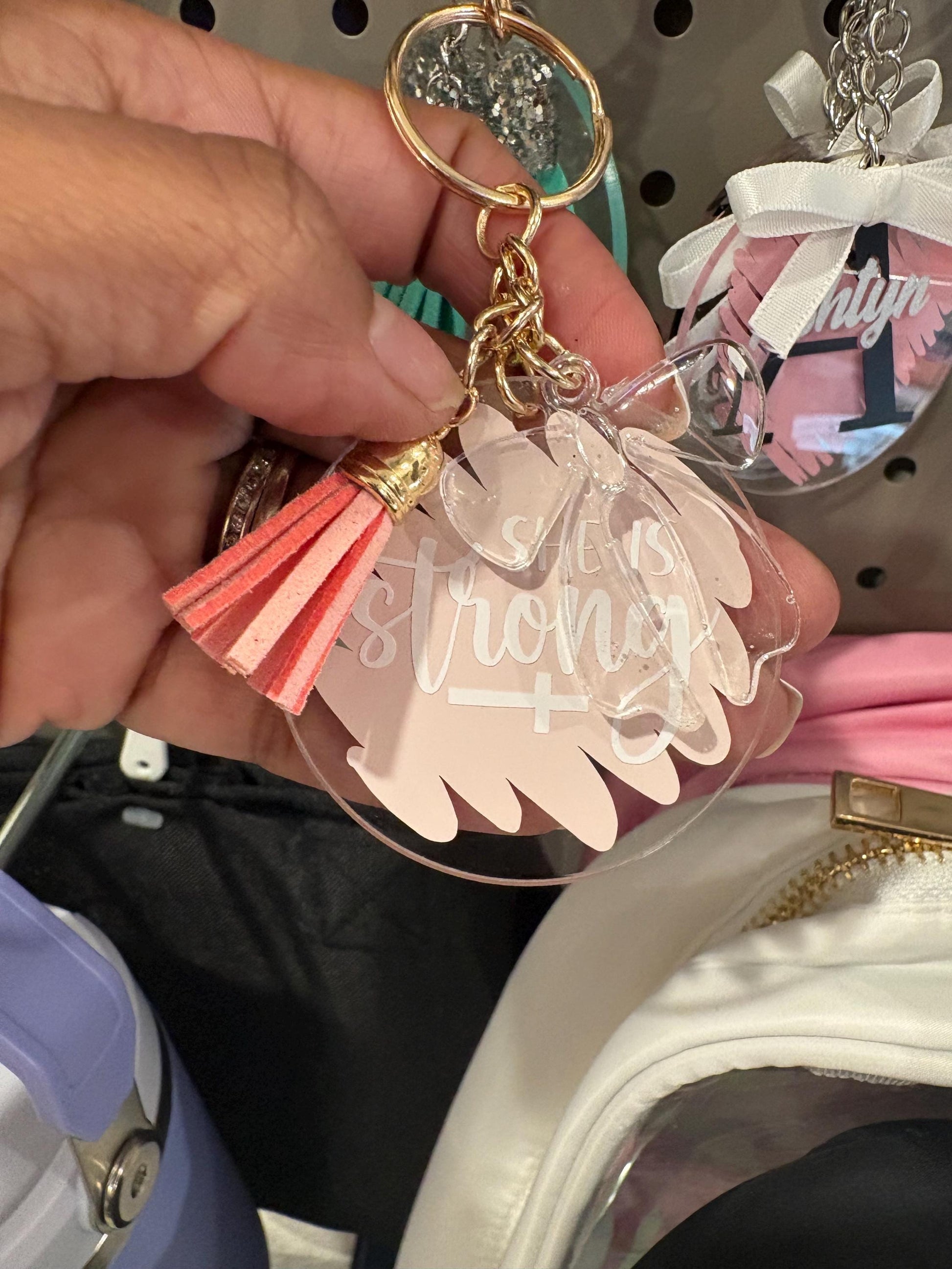 Custom key chains/bag tags
